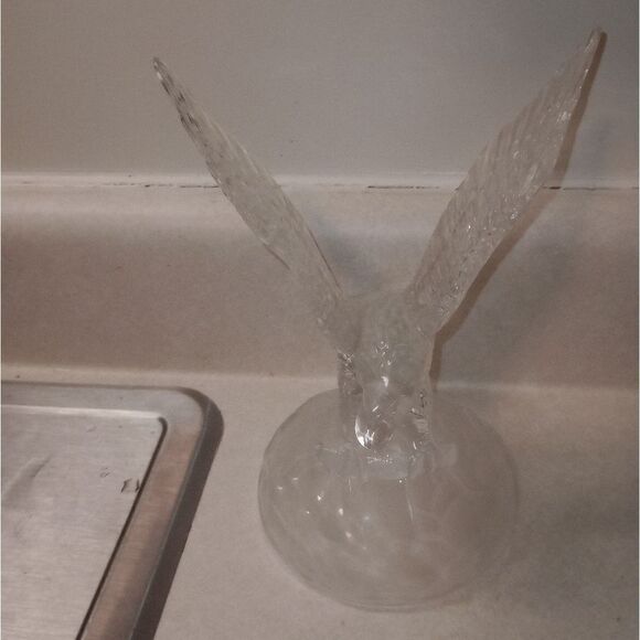 🆕🦅Vintage Cristal D'Arques 24% Lead Crystal Glass Bald Eagle Figurine - Picture 1 of 6